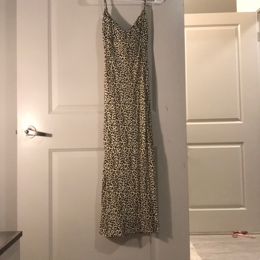 Hello Molly Cheetah Tie Back Dress 6 (XS) NWT